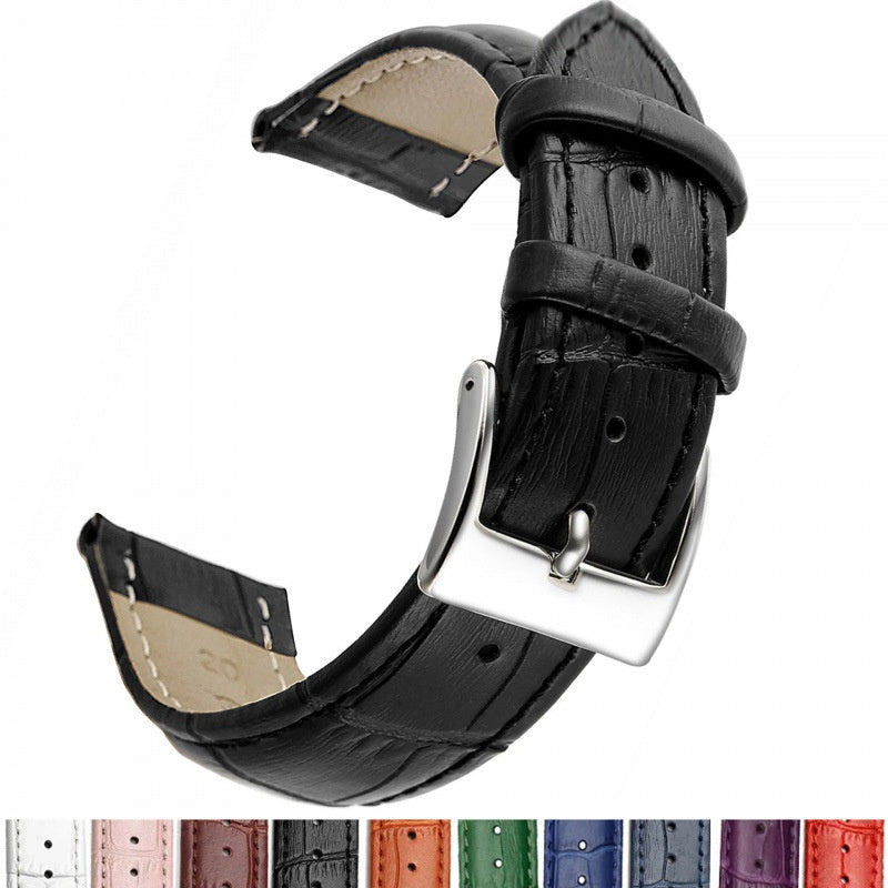 Comfortable Genuine Leather Watch Strap Cowhide