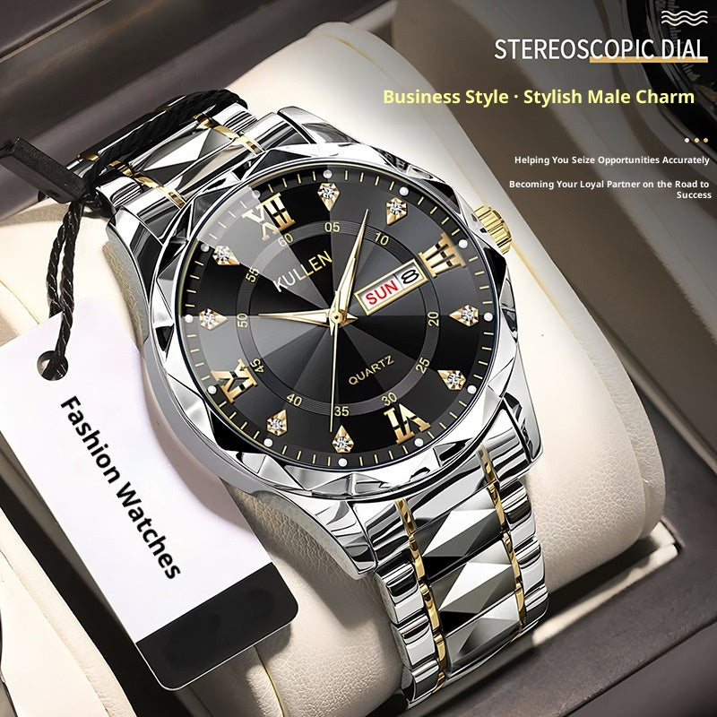 Waterproof Luminous Quartz Business Watch