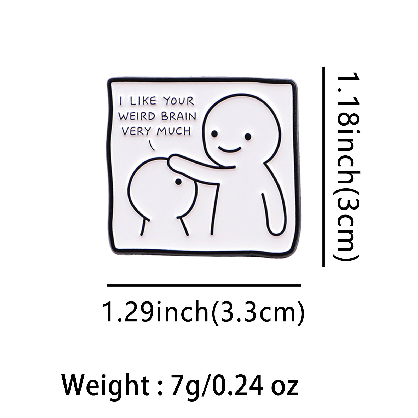 Caricature Anglais Court Phrase Citation Brooch