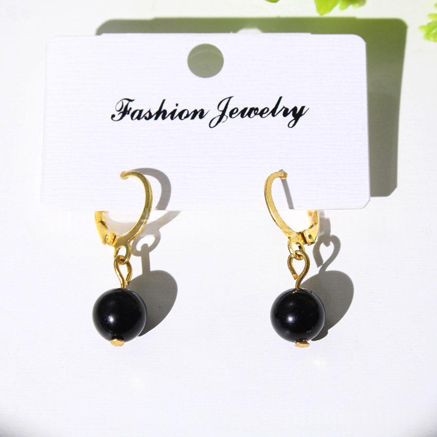 Boucles d'oreilles en argent brillant en pierre naturelle