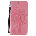 S23 Boite de téléphone mobile pour chat et arbre