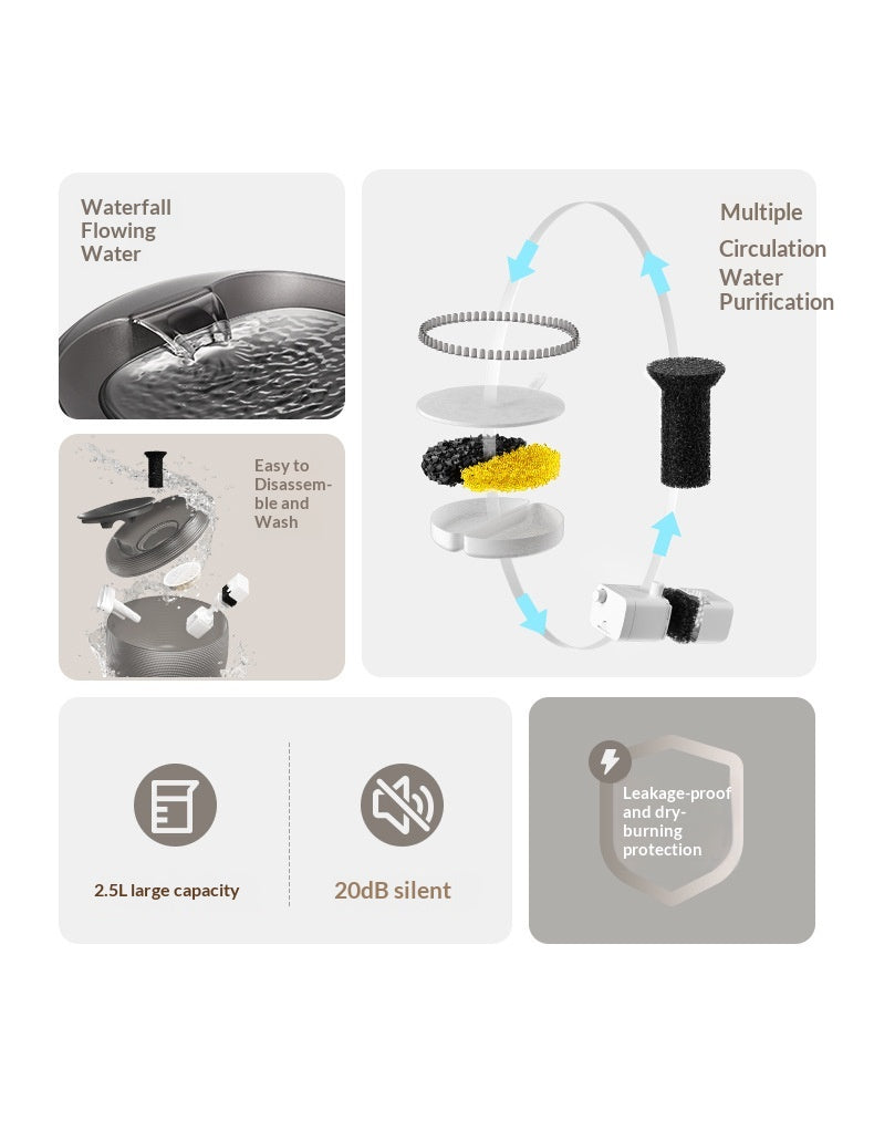 Fontaine d'eau pour animaux intelligents
