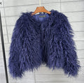 Femmes manteau de fourrure Automne Hiver Faux Fur Shaggy Veste Fourrure Bontjas