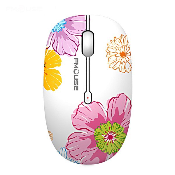 FMOUSE Mouse Mini Souris sans fil 1600DPI Portable Mouse sans fil Ergonomic Wireless Mice Sil