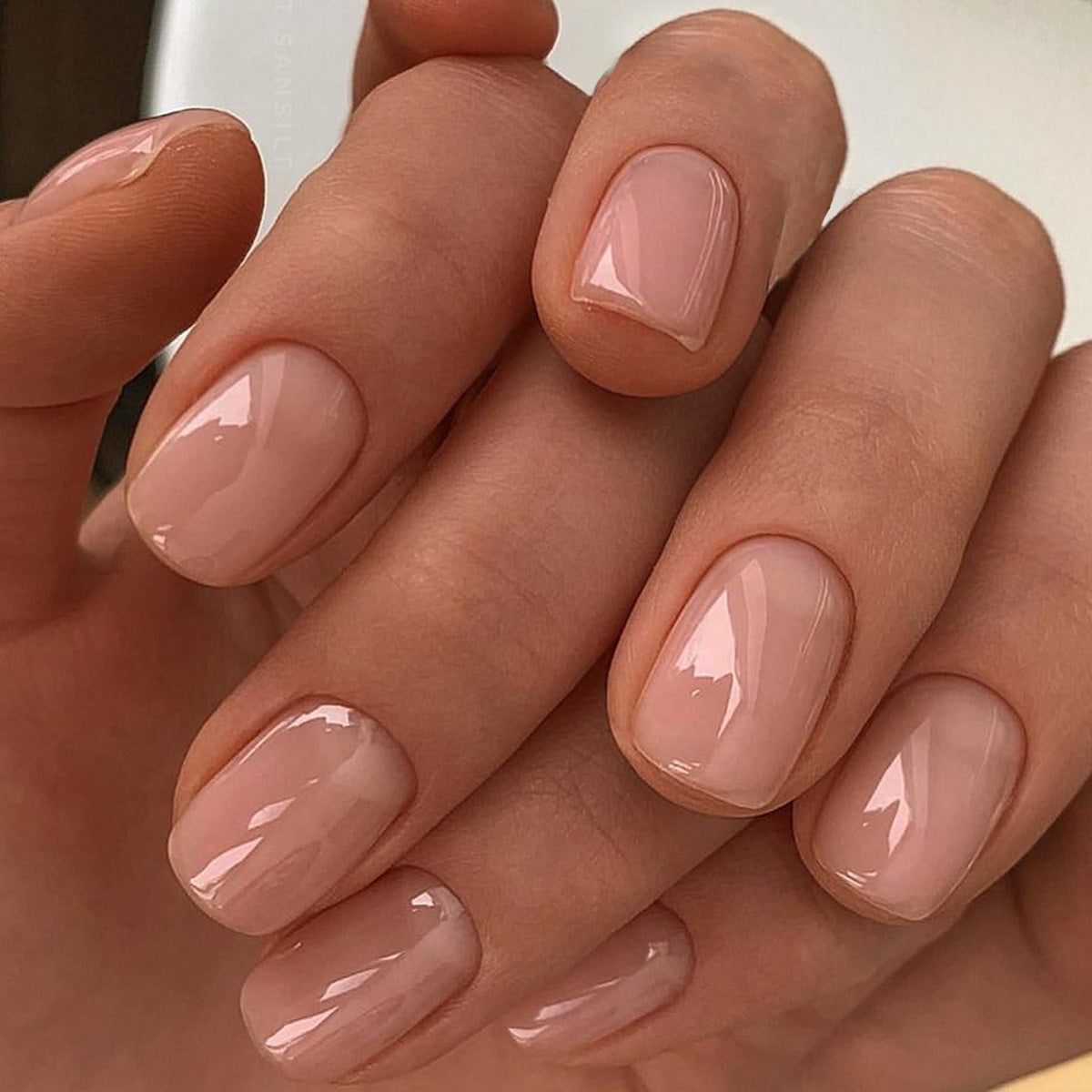 Solide-couleur Short-style Hand made Wearable Nails