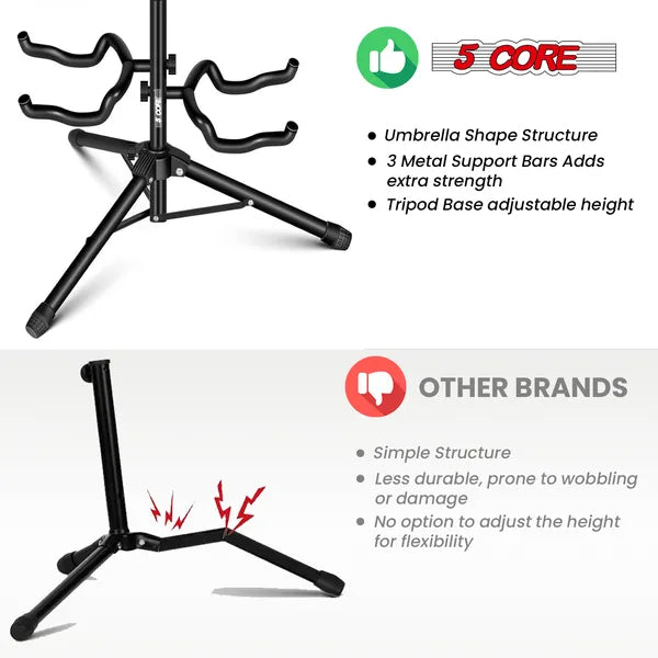 Support universel pour 5 guitares réglables Support universel