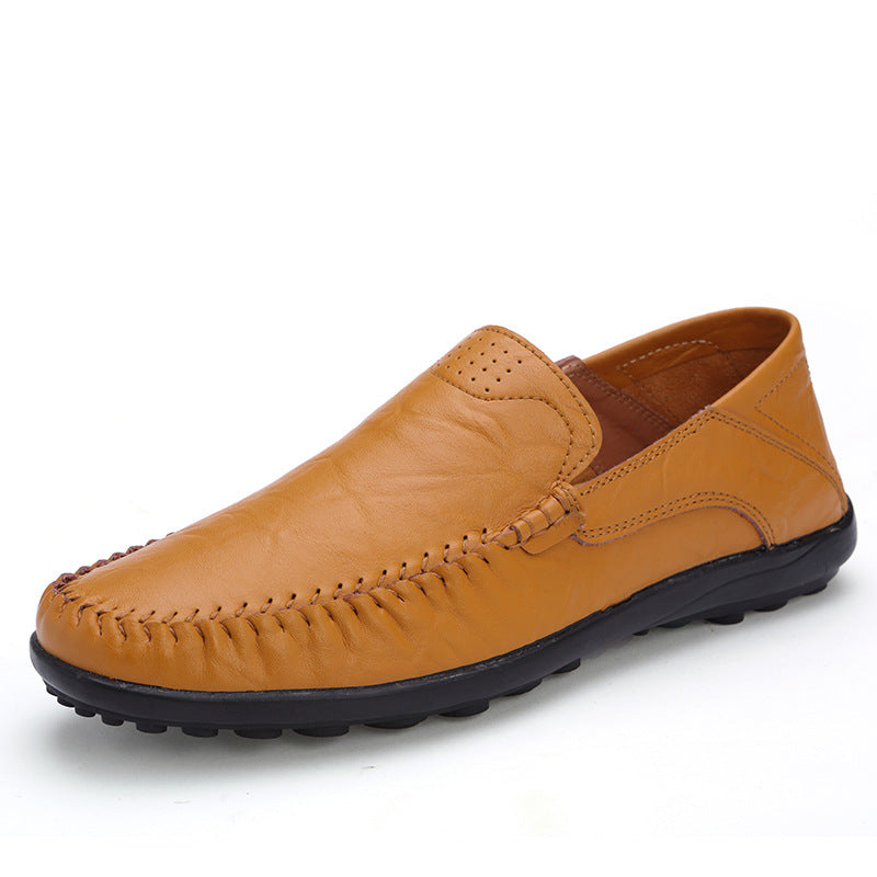 Chaussures en cuir casual homme Léger et polyvalent orteil rond de style britannique