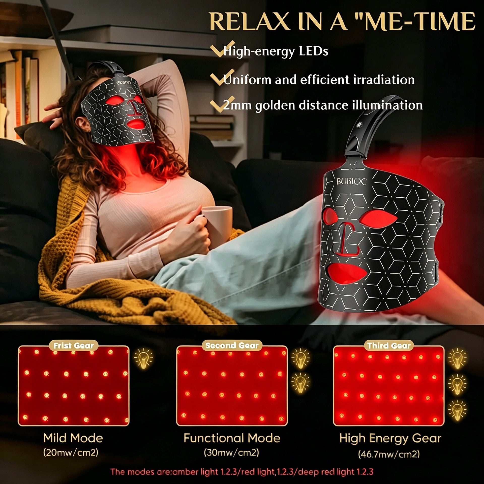 Masque de lumière infrarouge Photon Beauty Device