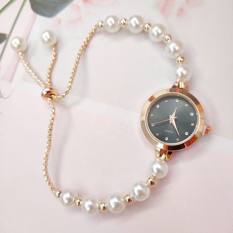 Pearl Bracelet Montre Femmes Quartz Montre