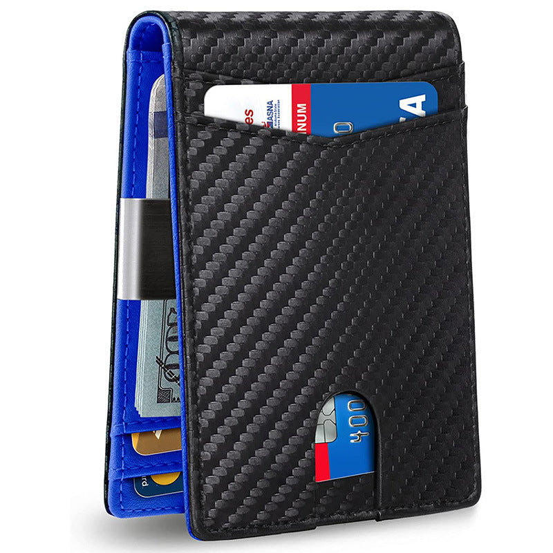 Support de carte de portefeuille antivol en cuir PU