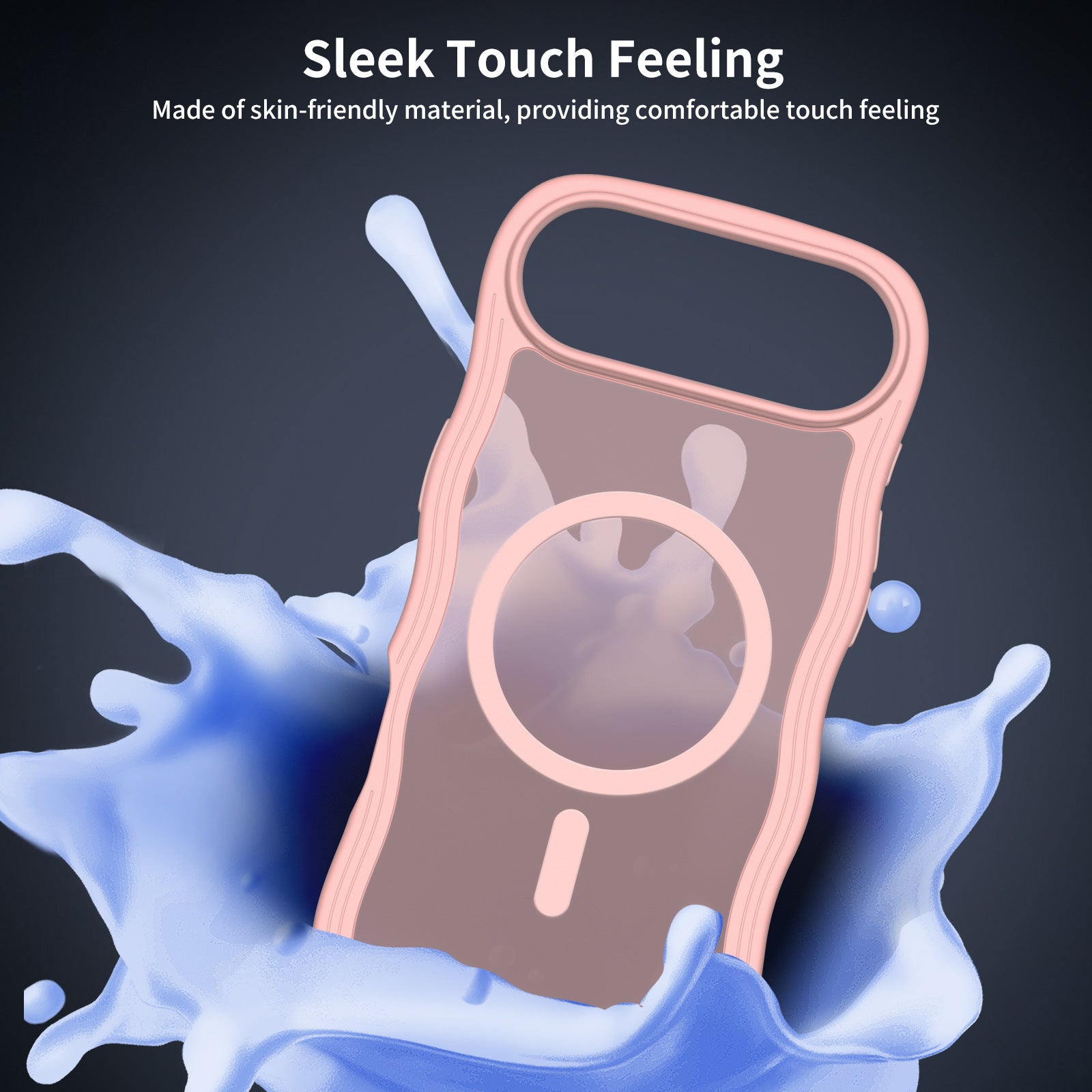 Courroies d'onde Skin Feeling Deux-en-un boîtier de téléphone à aspiration magnétique
