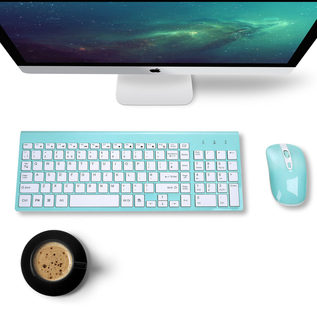 Jeu de souris clavier sans fil de mode 2.4G mince accessoires de bureau portable