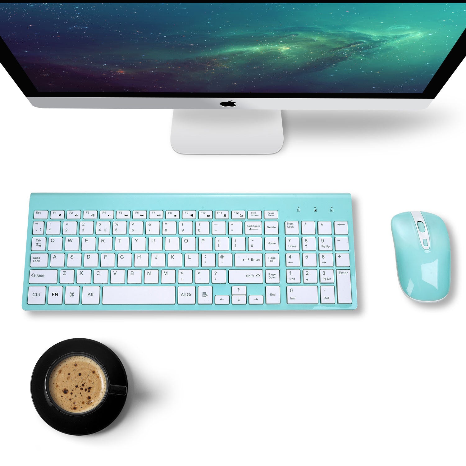 Jeu de souris clavier sans fil de mode 2.4G mince accessoires de bureau portable