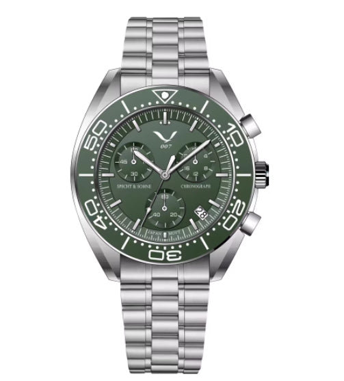 Montre chronographe multifonctions d'affaires résistant à l'eau avec un cristal saphir