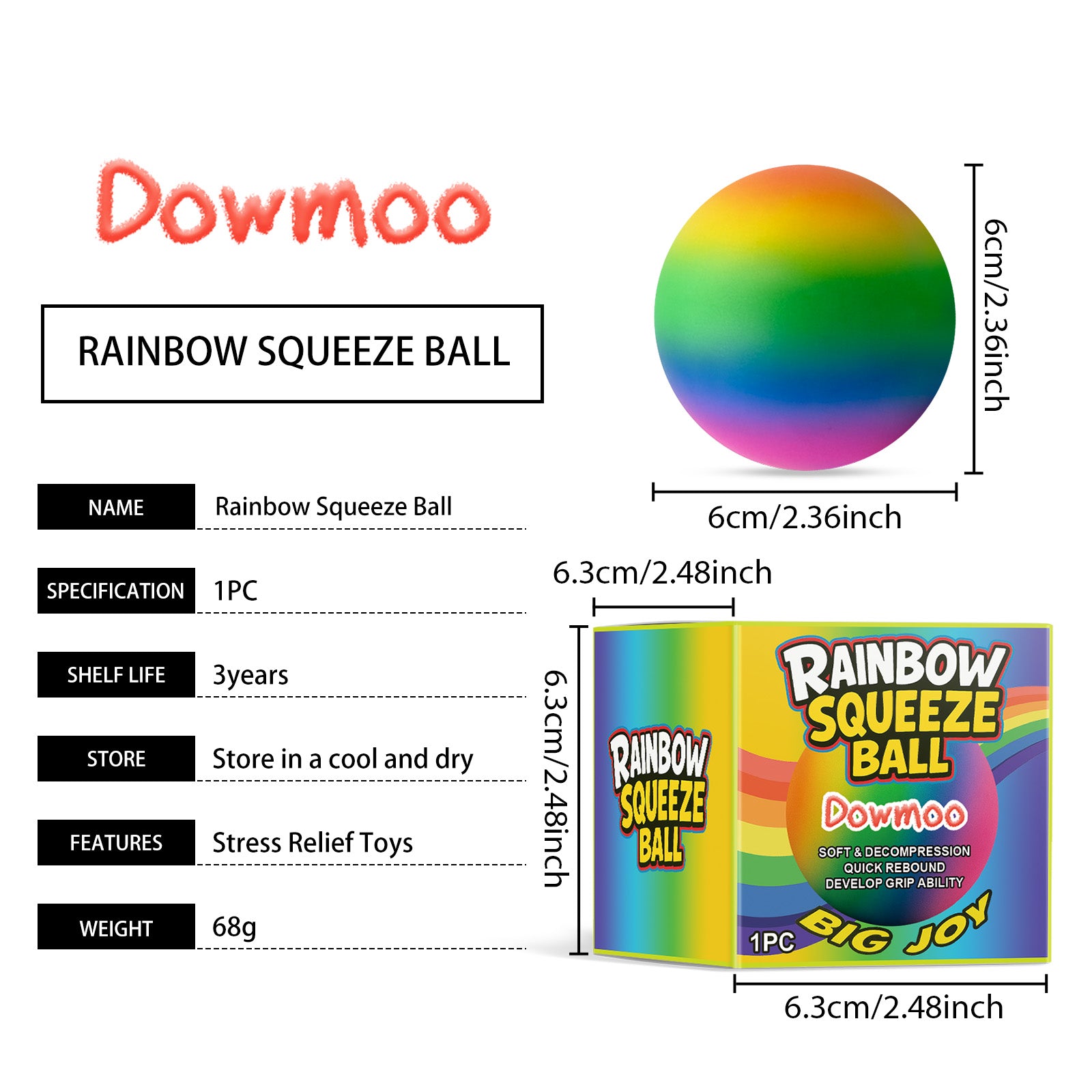 Rainbow Squeeze balle anti-stress