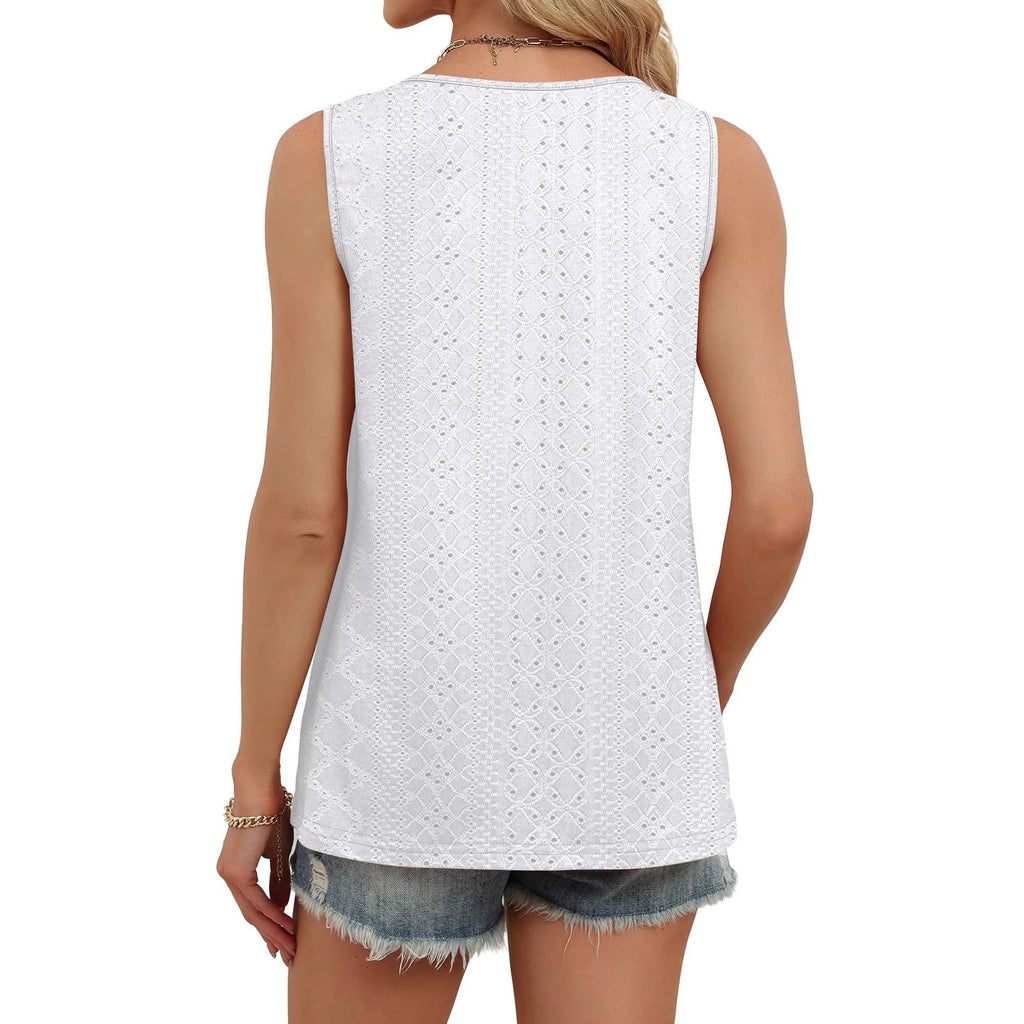 V-col sans manches Vest Femmes Relaxed-fit Casual Top