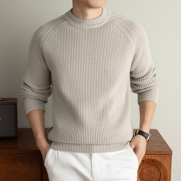 Col rond Couleur solide tendance confortable et doux