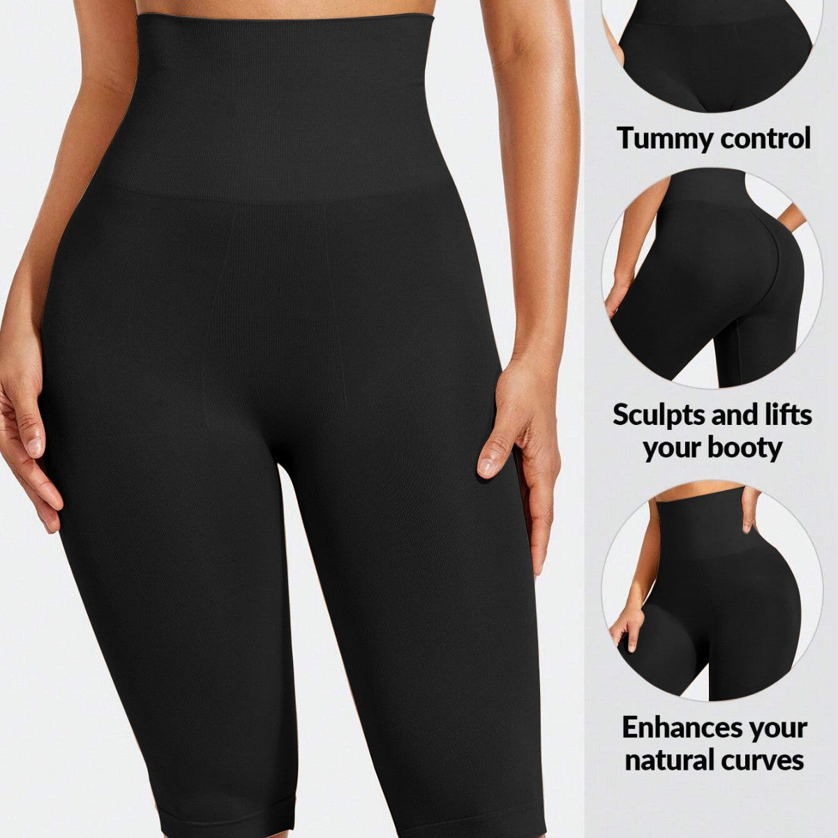 Yoga Capri Pantalons sans couture Haute élasticité Tight-fit High-waisted Butt-lifting