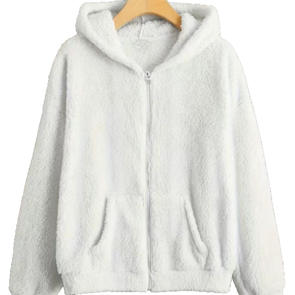 Sweat-shirt à capuche à capuche double face avec veste chaude légère zippée