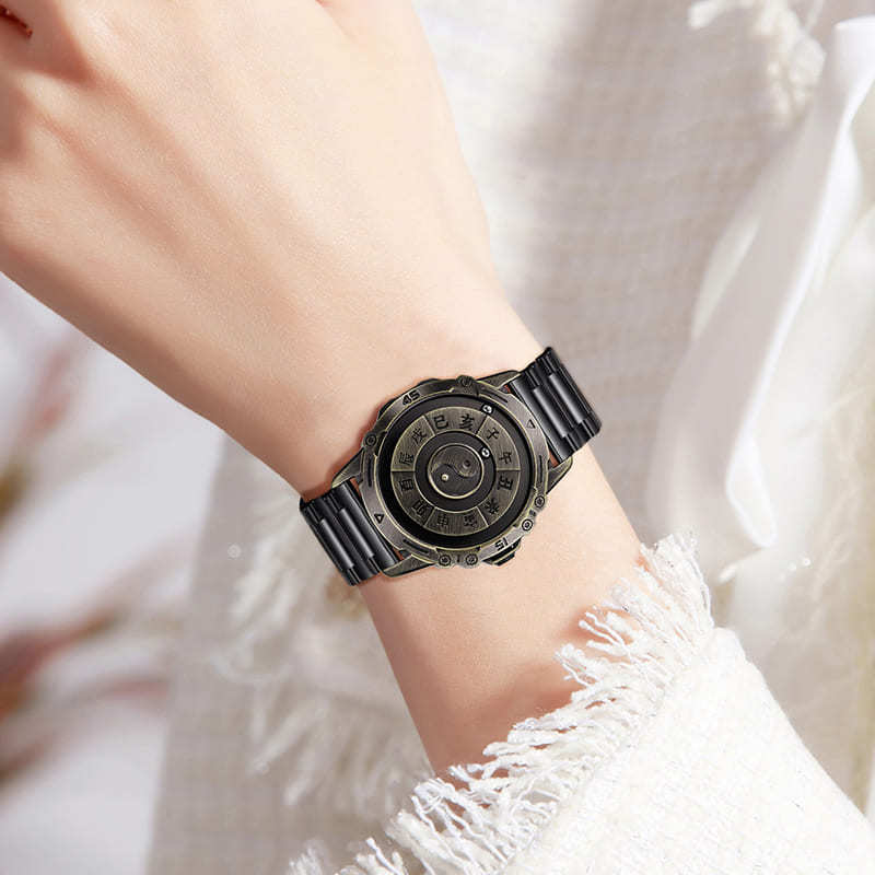 Bagua Maglev boule magnétique montre 12 heures