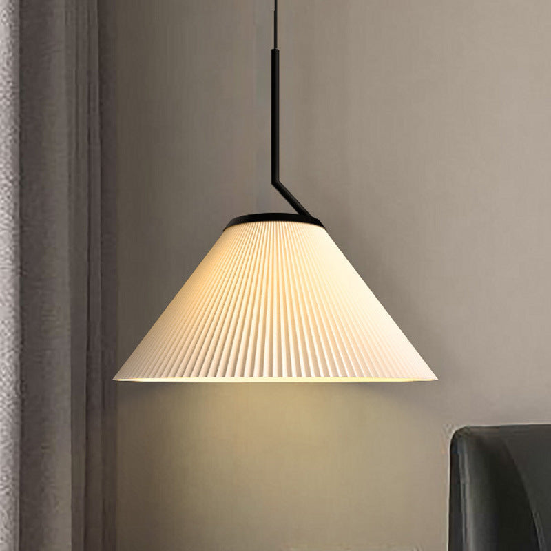 Retro Salle à manger plissée tissu crème luminaires