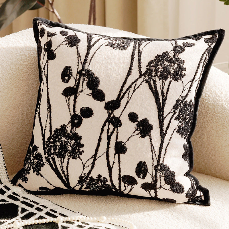 Moyen-Century Français-Style Brown Salon Canapé Couverture oreiller
