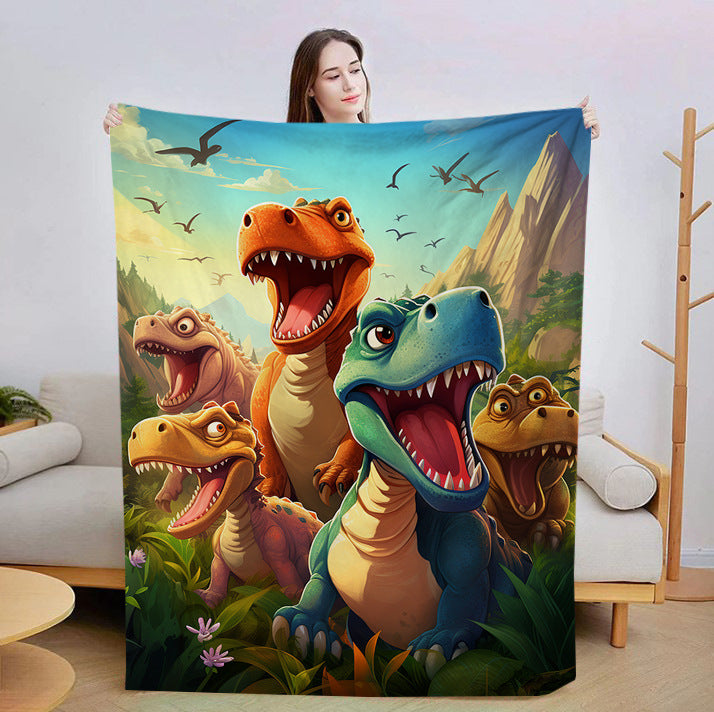 Couverture de dinosaure en flanelle
