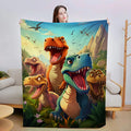 Couverture de dinosaure en flanelle