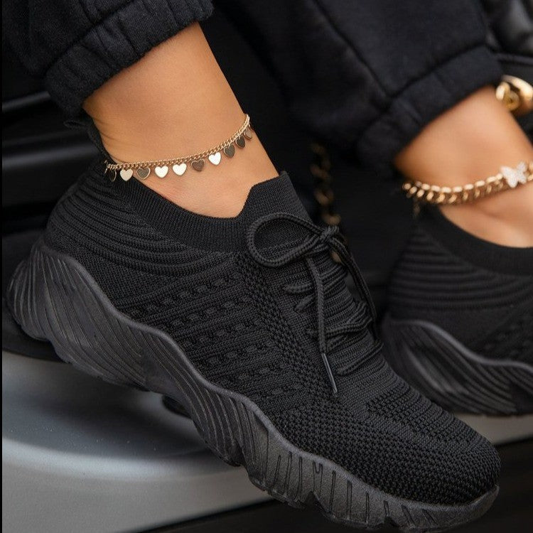 Femmes Sneaker Bas épais Solid Couleur Chaussures papa