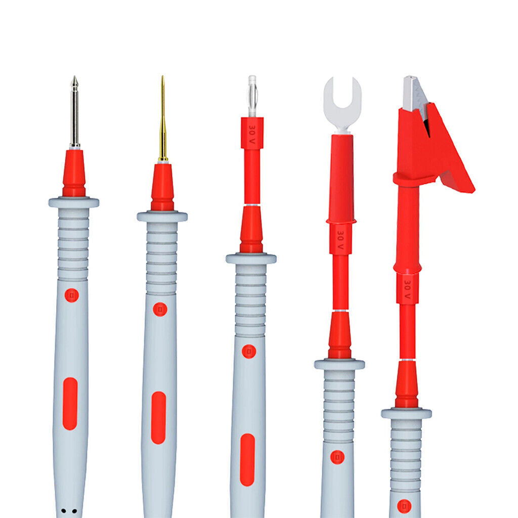 23Pcs Multimeter test leads Kit Silicone Sonbe Clips Alligator Banana Plug Tool