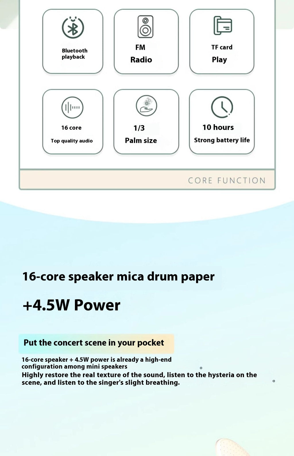 Radio audio portable mini Bluetooth