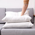 Oreiller en coton et canard gris
