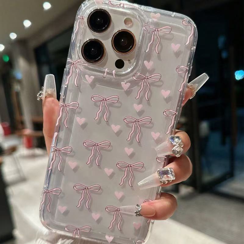 Fille Bow Étui de téléphone tout compris résistant à la chute