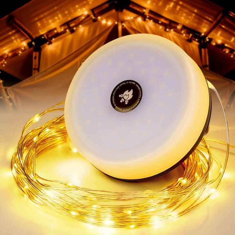 2-en-1 10M Fée rechargeable et lampe de camping