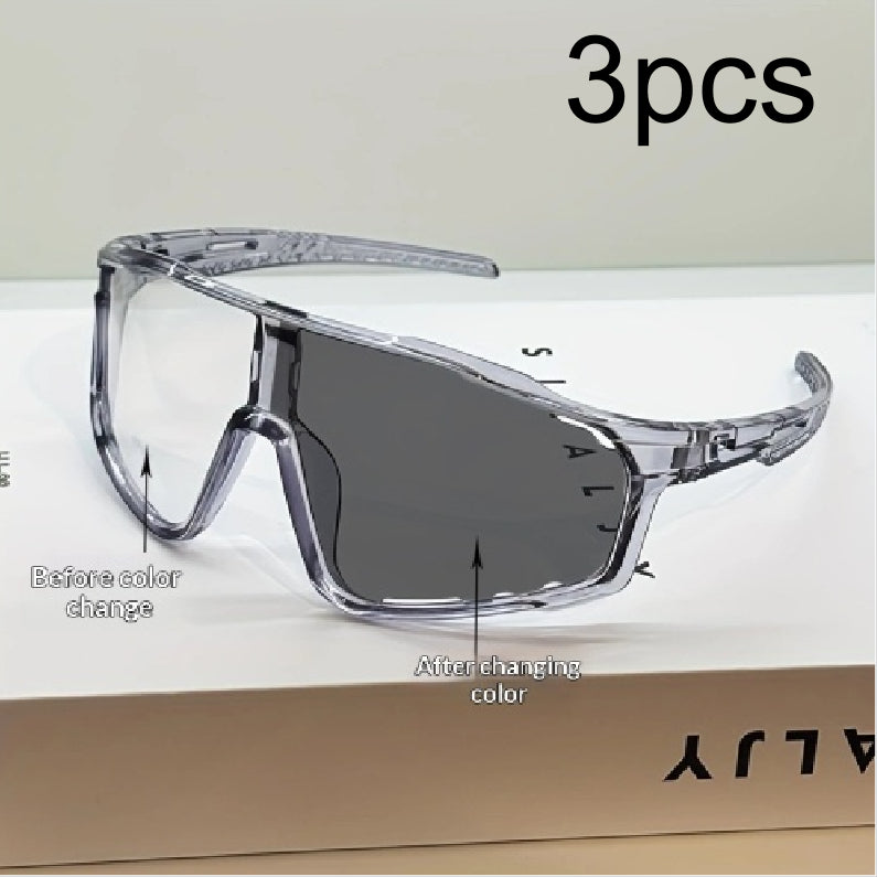Lunettes de soleil à vélo à changement de couleur Unisexe