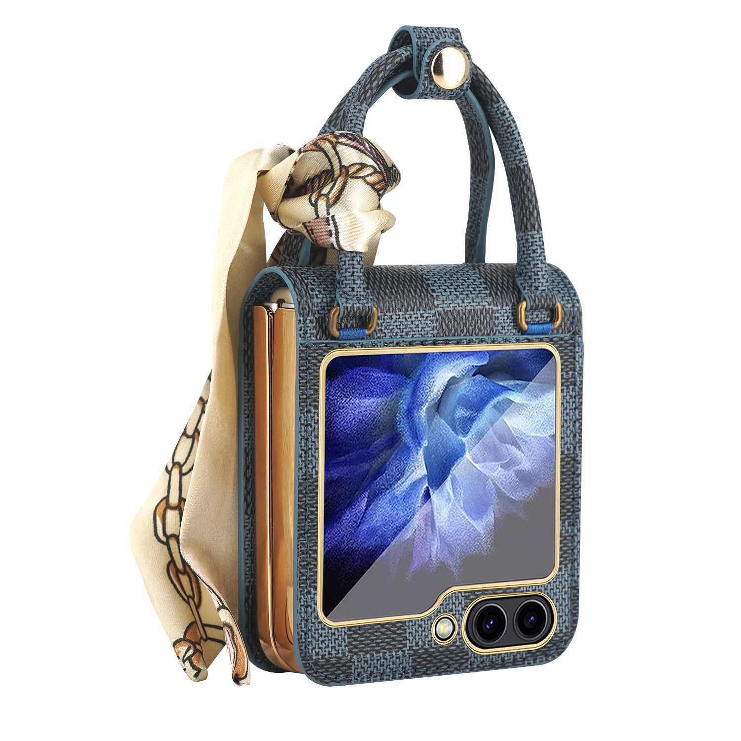 Sac à main électroplaqué Flip5 ornement ruban Une pièce Hinge housse de protection