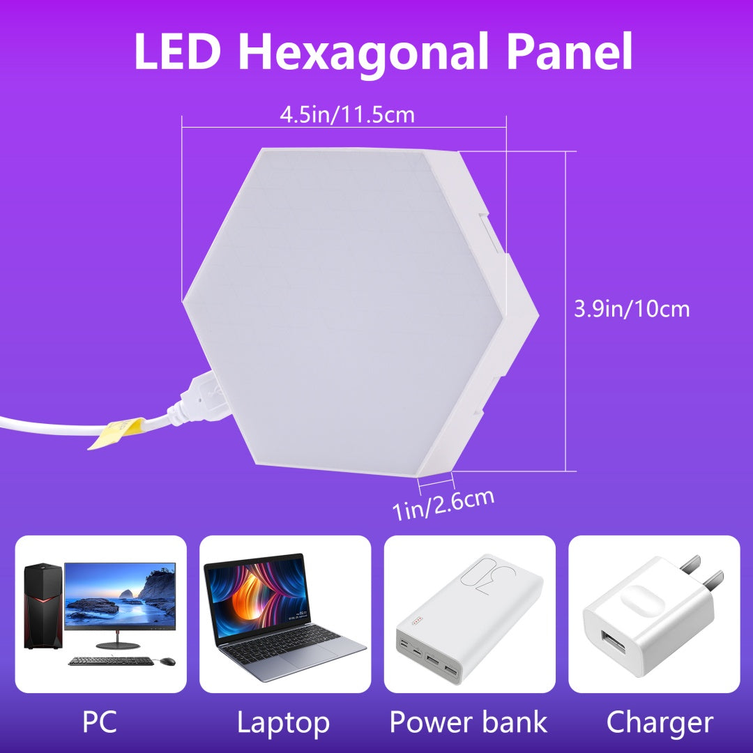Hexagon Lights 10 Pack LED Wall Panels