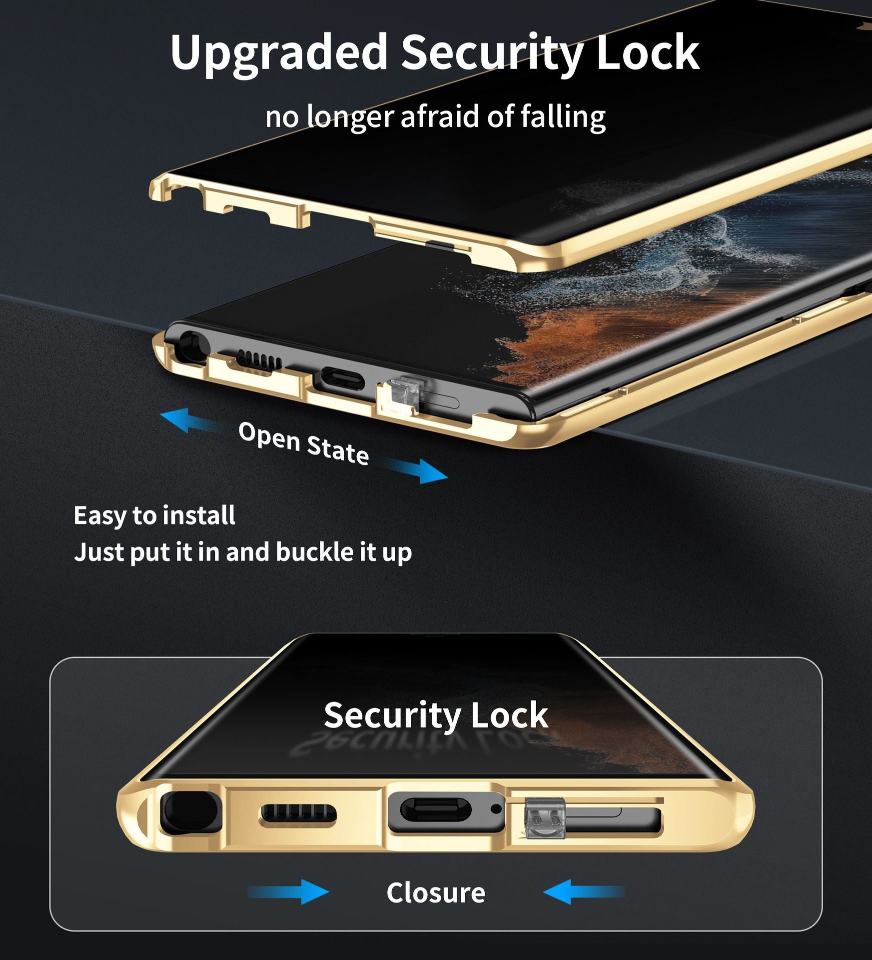 Applicable au boîtier de téléphone S23Ultra Peep-proof S23Plus Metal S22