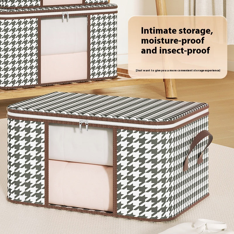Houndstooth Visual Buggy Bag Vêtements Coffret de rangement