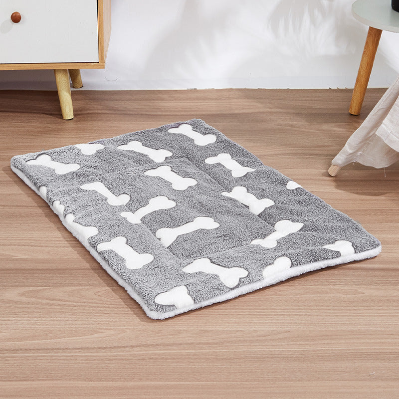 Tapis de lit de chien en peluche chaude