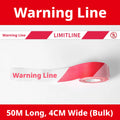 Ceinture d'avertissement de sécurité-50 mètres-rouge et ligne d'avertissement blanche