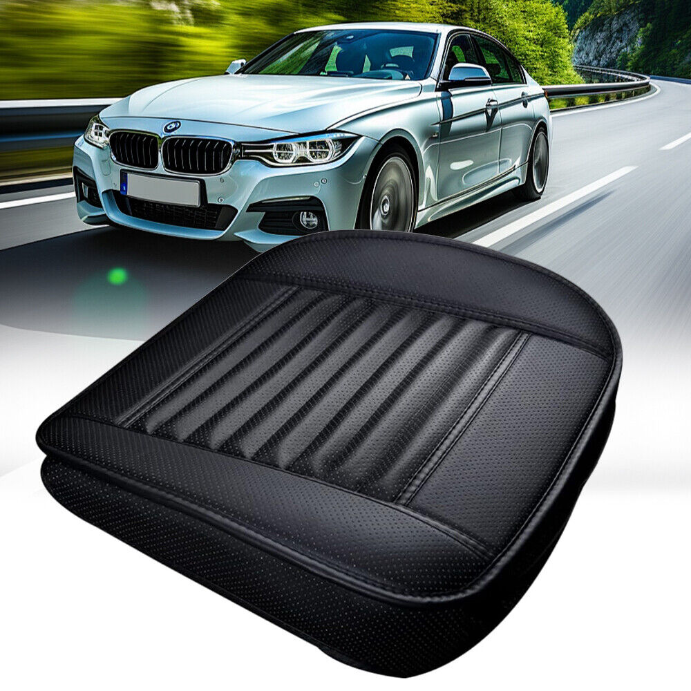 1Pcs 3D voiture couverture de siège avant tapis de coussin en cuir PU plein surround