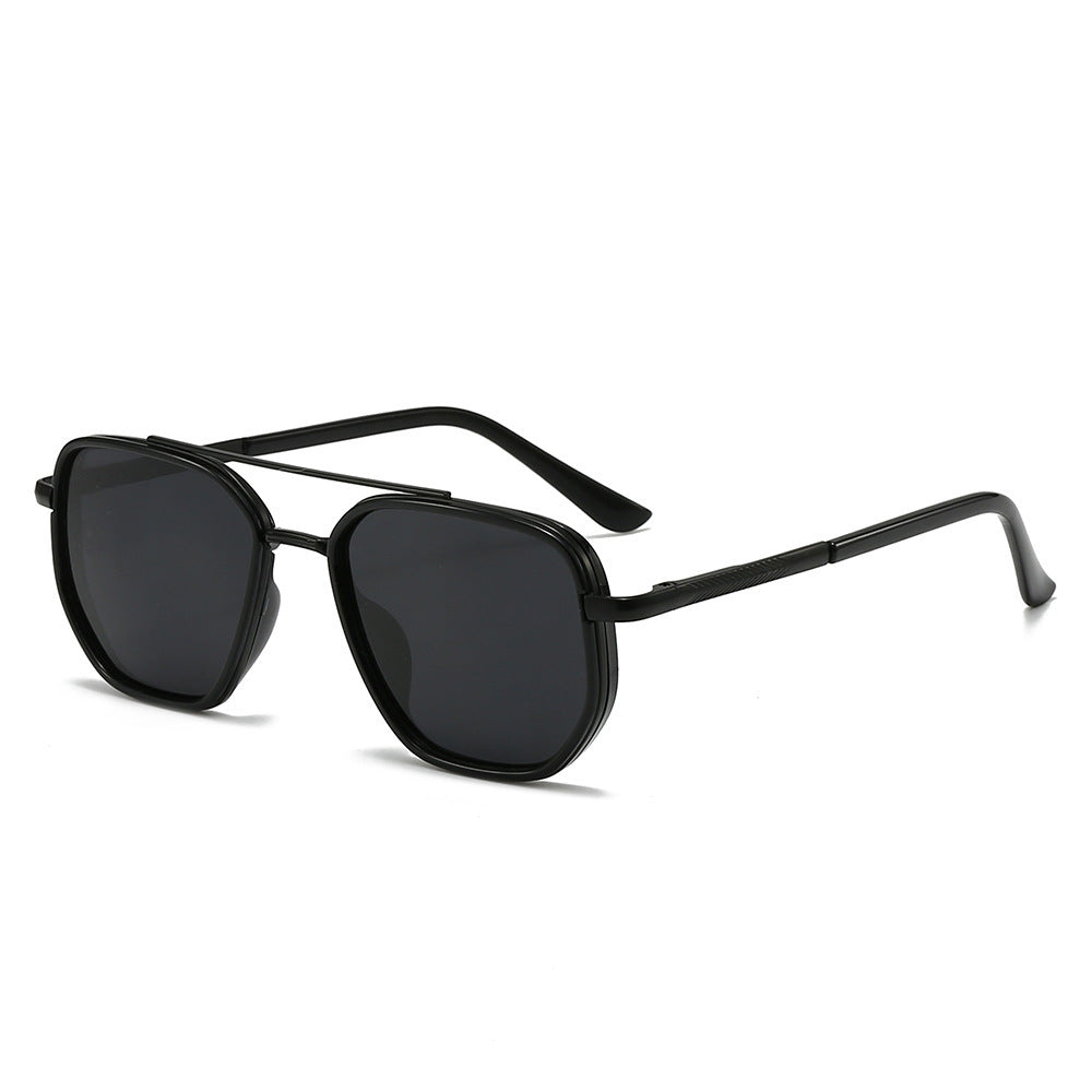 Lunettes de soleil en métal de style Chanel pour hommes