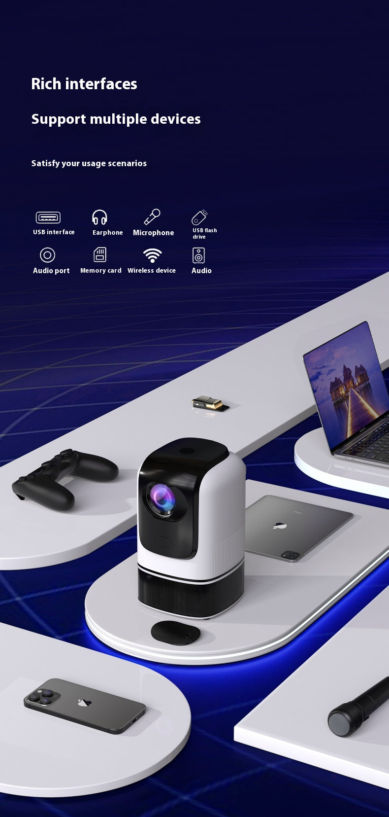 Projection Smart Phone Projection Écran Miniature Portable