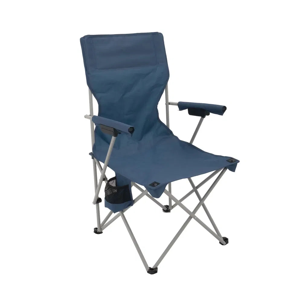 Chaise de camping avec siège en polyester durable et cadre en acier