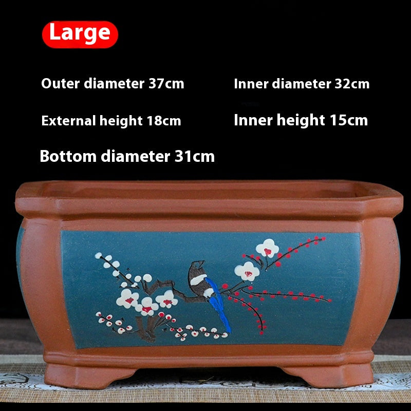 Pot de fleurs de sable violet Pot de plantes de jardin Bonsai