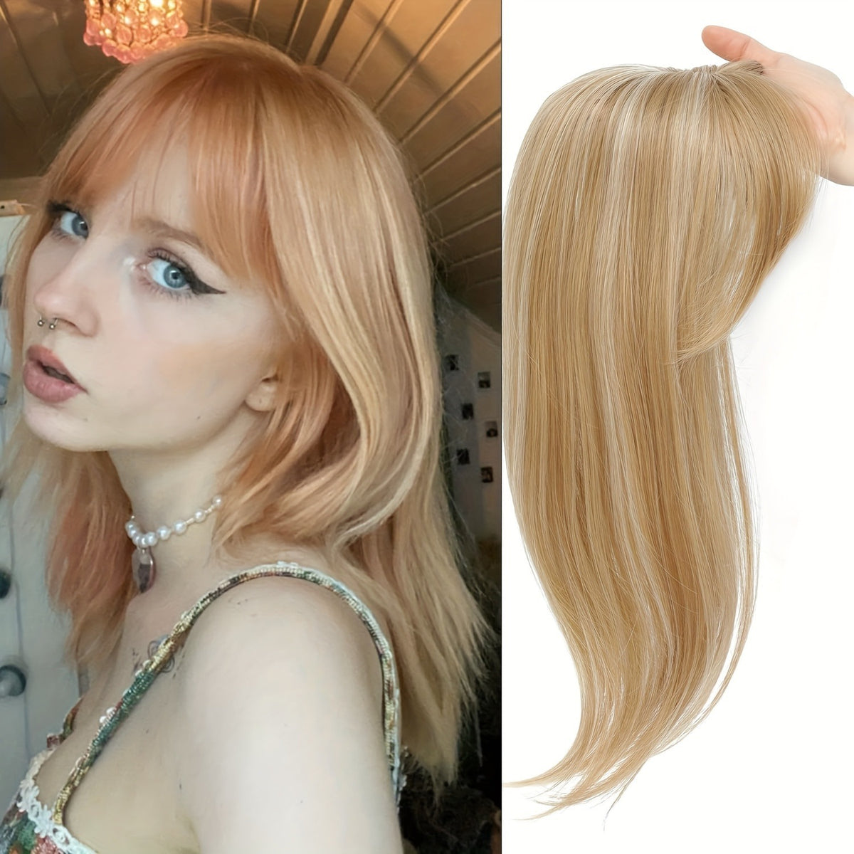 Ombre Figure-eight Bangs Synthetic Fiber Long Curls