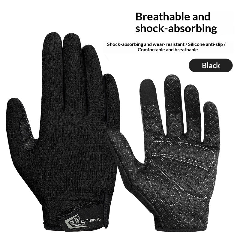 Gants de vélo SpringSummer à écran tactile Gants Full-Finger pour motos et Bic
