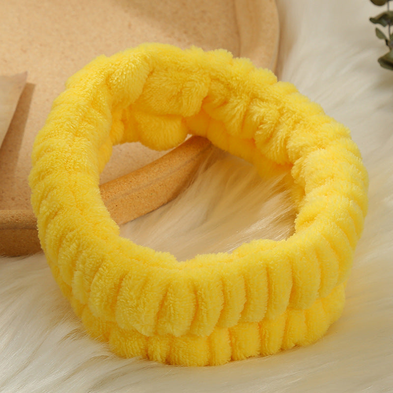 Bandeau de lavage du visage simple couleur solide