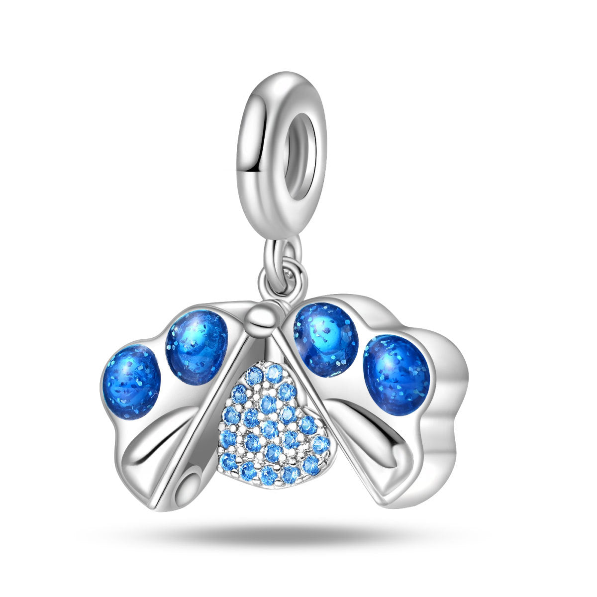 Bracelet bricolage avec un pendentif et des perles d'impression de patte mignon